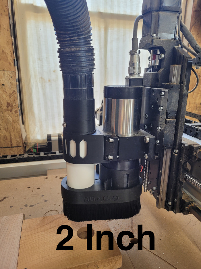 Dust boot installed on Altmill spindle